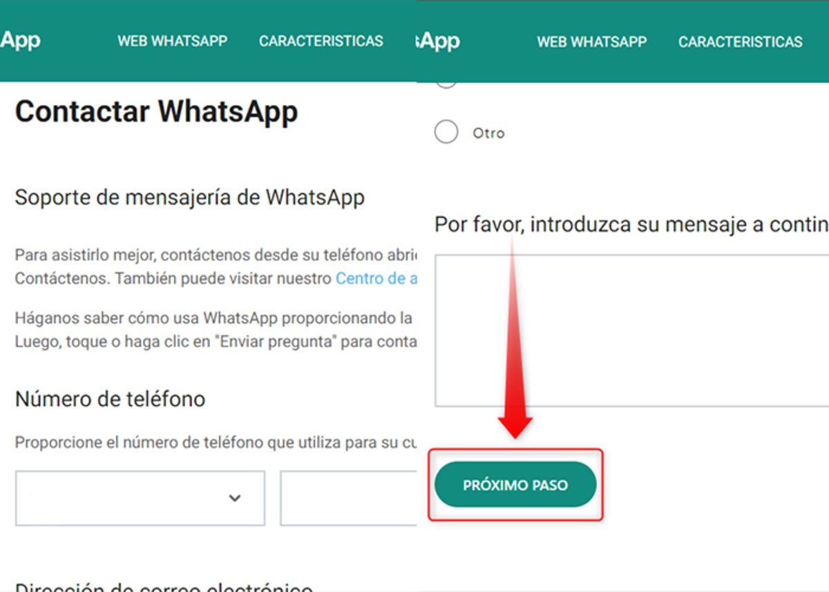 2-Contacta con WhatsApp a traves de la pagina web