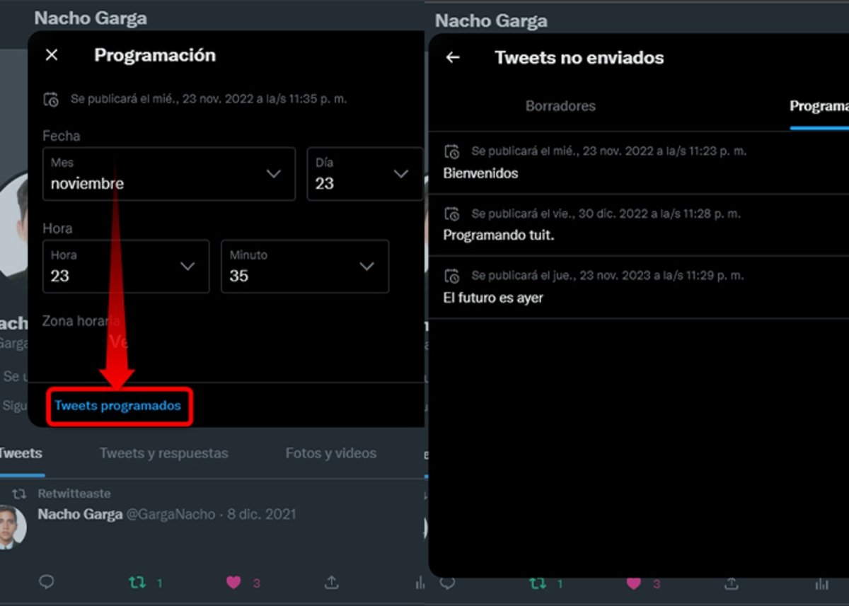 2-Como ver tuits programados