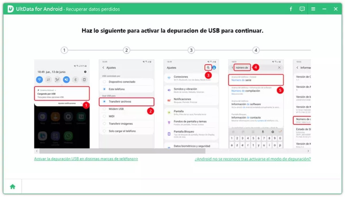 Activar depuración de datos UltData