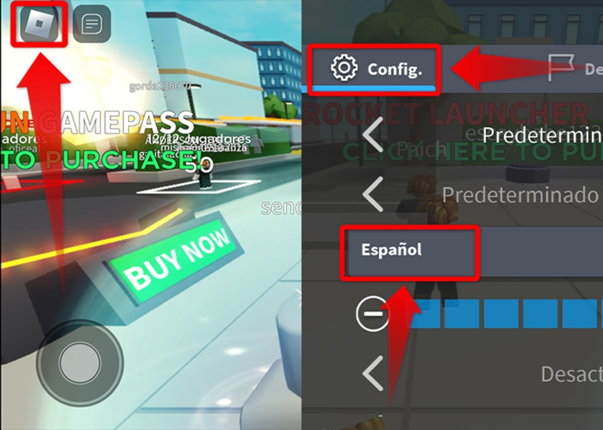 Cambia el idioma de Roblox en moviles