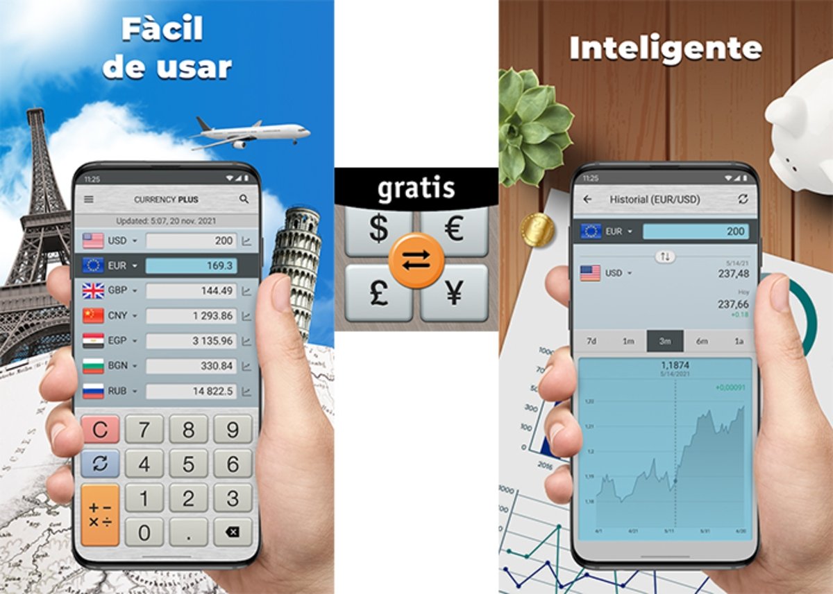 Conversor de Divisa Plus: fácil de usar y muy inteligente