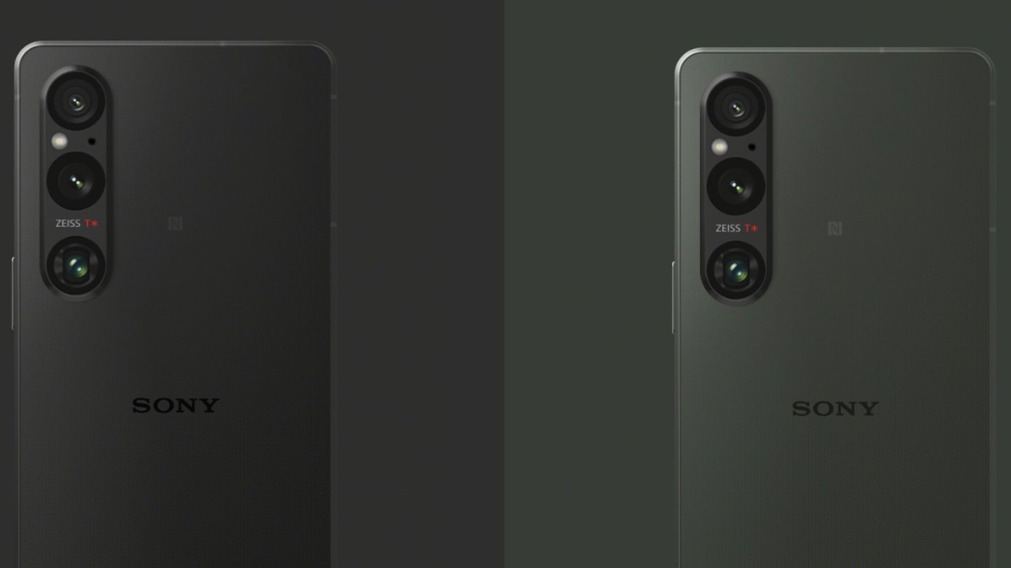 Sony Xperia 1 V en verde y negro