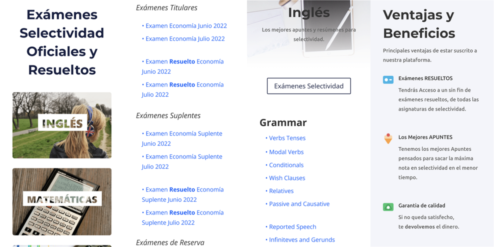 Examenes Selectividad Andalucia capturas