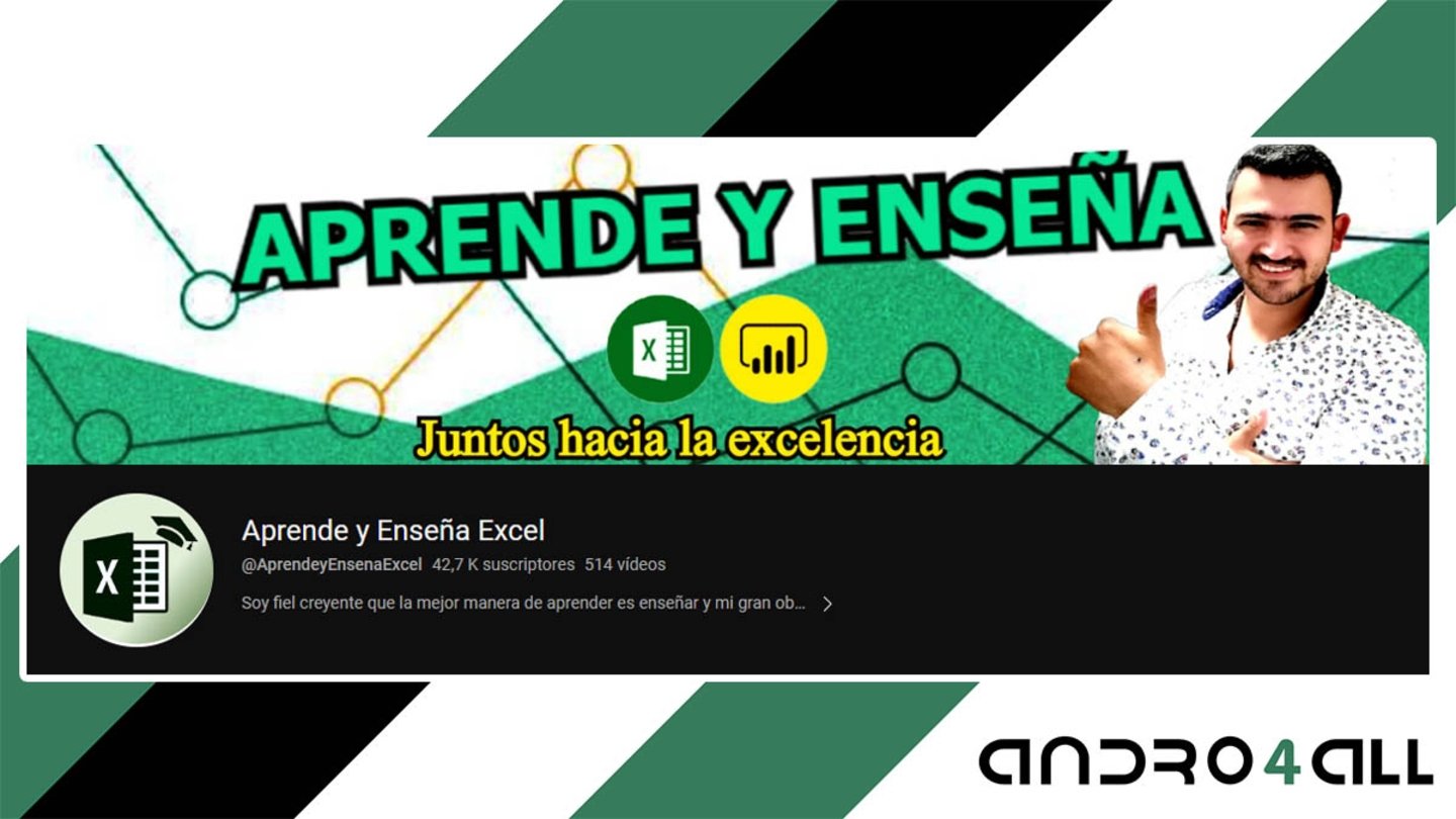 Aprende y Enseña Excel canal de YouTube