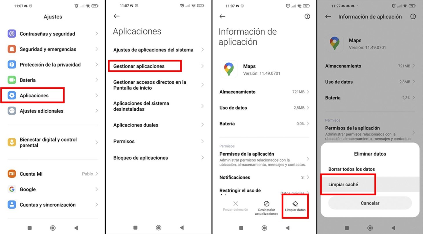 Guía de cómo borrar la memoria caché en Google Maps