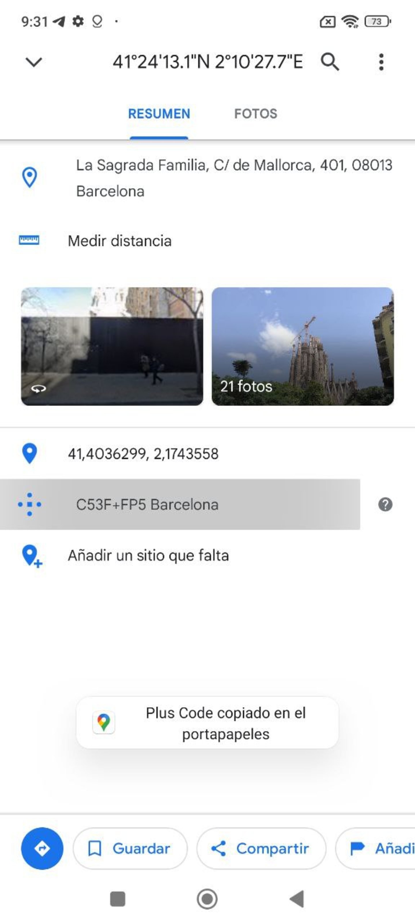 Cómo buscar por coordendas en Google Maps