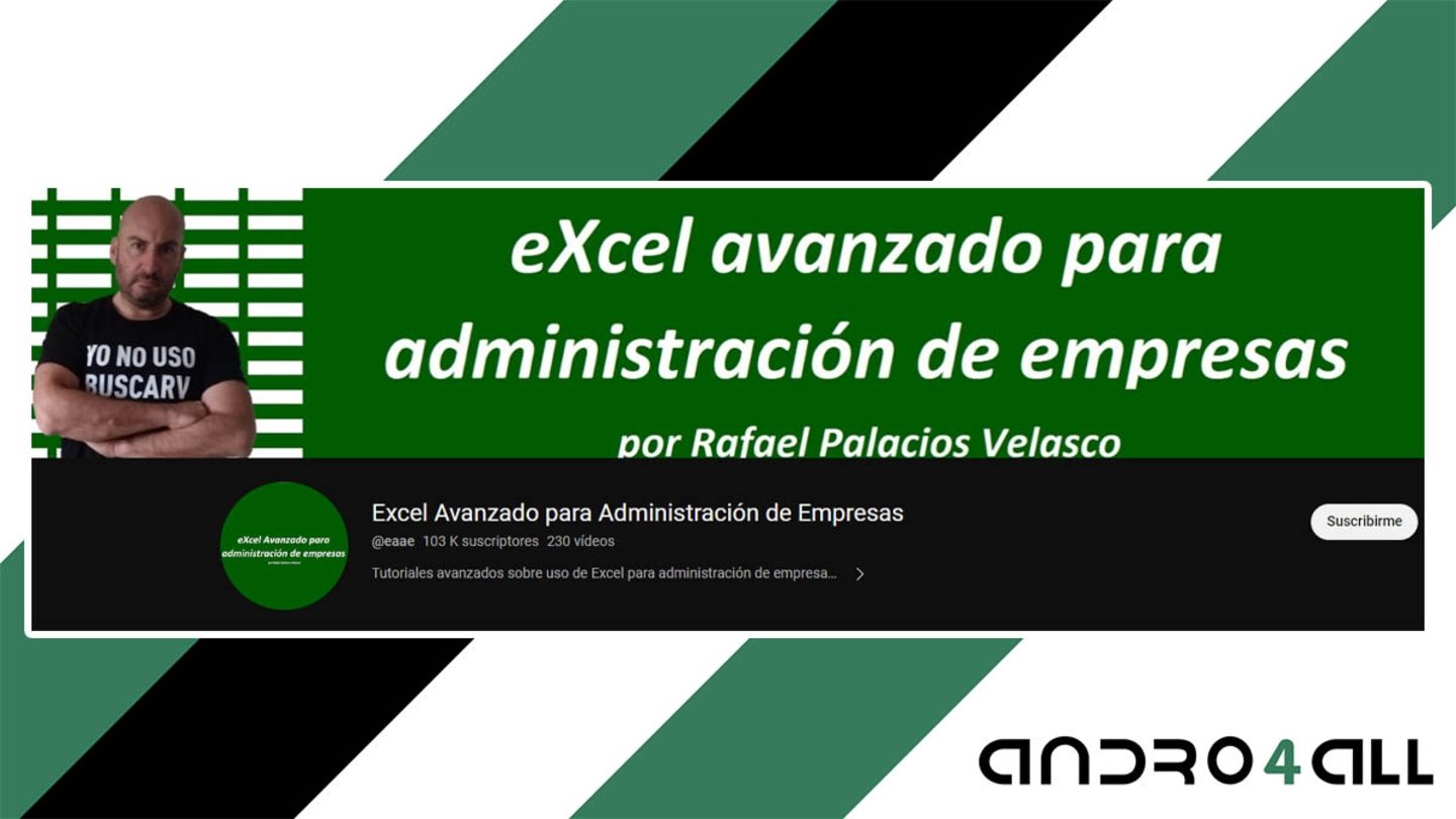 Excel Avanzado para Administración de Empresas canal de YouTube