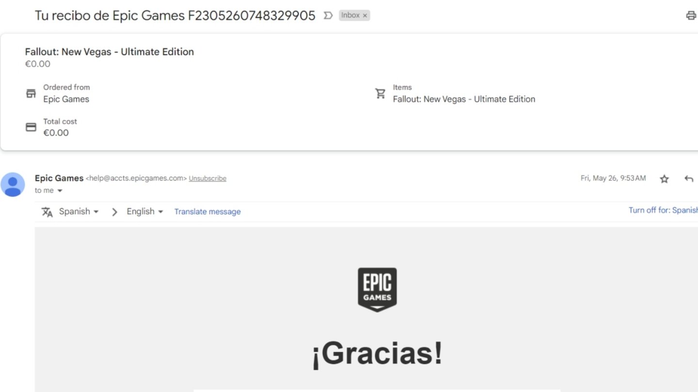 Tarjeta de sumario de Gmail